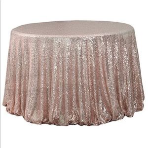 Rose Gold Sequin Tablecloth